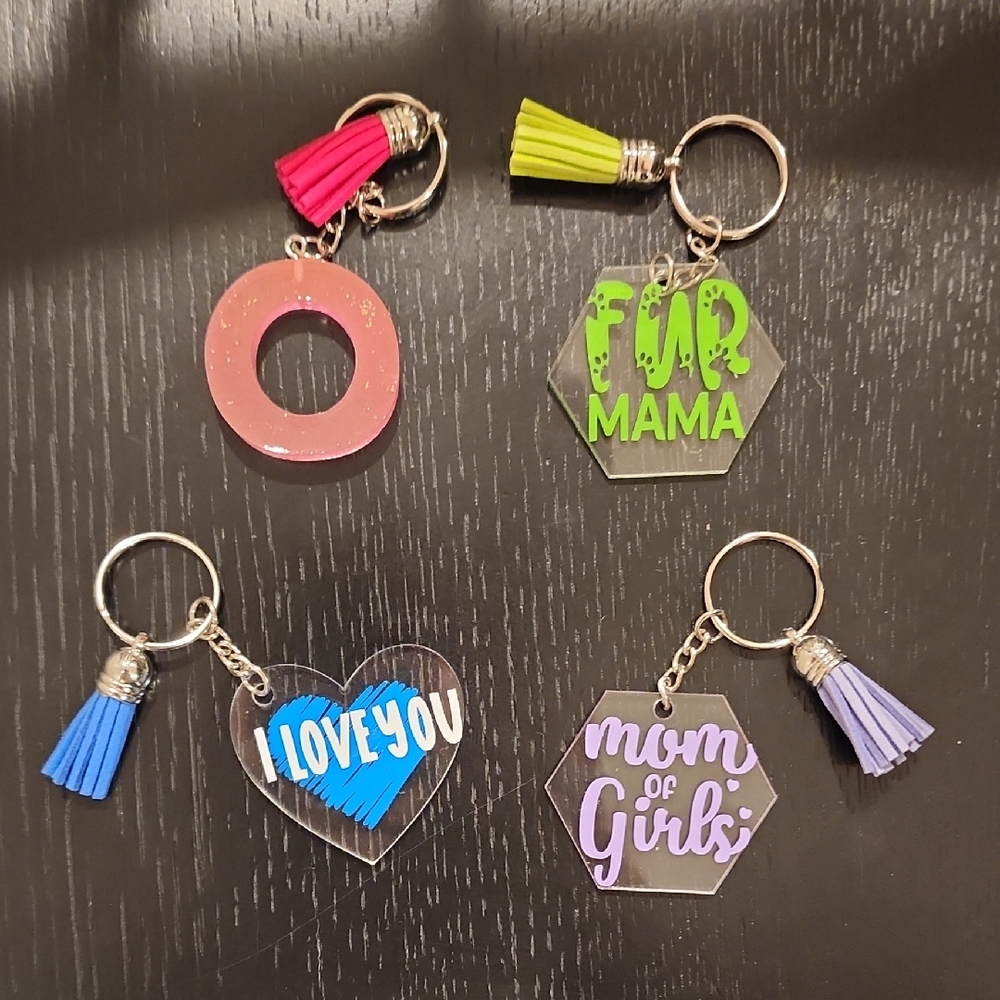 Pick One Colorful Keychain with Tassel